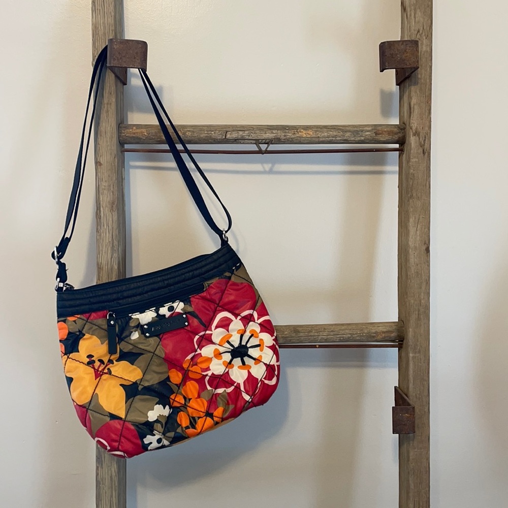 Vera Bradley Retired Bittersweet Pattern Multicolored Floral Puffy Crossbody